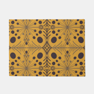 Tapete Padrão de Seta Geométrica Boho Amarelo