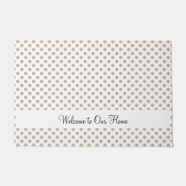 Tapete Padrão de Shell do Mar Dólar de Areia Personalizar (Frente)