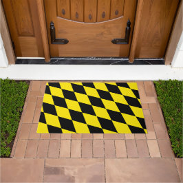 Tapete Padrão de Sinalizador Diamante da Baviera Preta e 