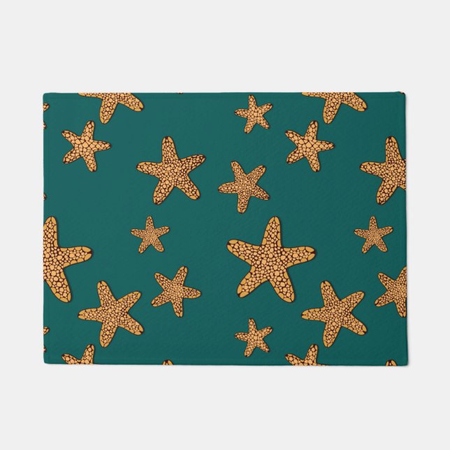 Tapete Padrão de Starfish Laranja (Frente)