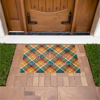 Tapete Padrão de Tartan de Xadrez de outono personalizado
