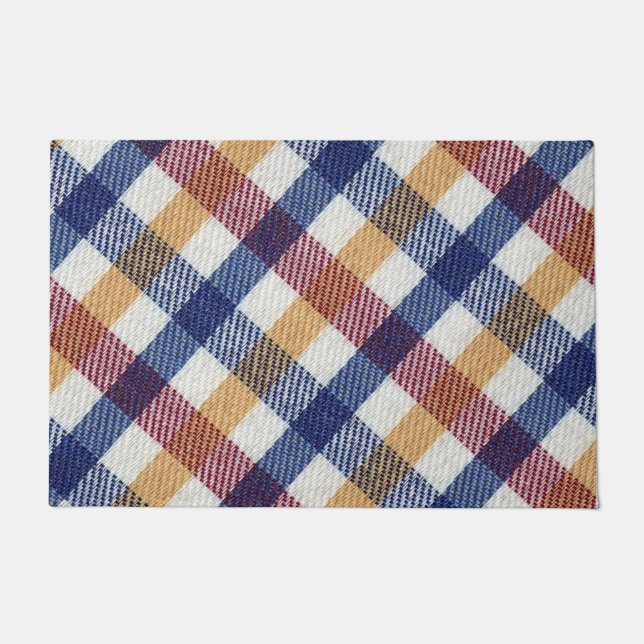 Tapete Padrão de Tartan multicolorido (Frente)
