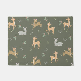 Tapete Padrão de Veado de Natal sem Olhos