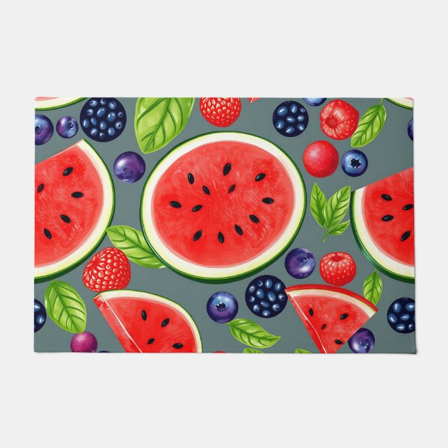 Tapete Padrão de Verão Melancia Berry (Frente)