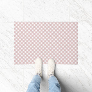 Tapete Padrão de Xadrez de Sombreado Rosa Maciço Minimali
