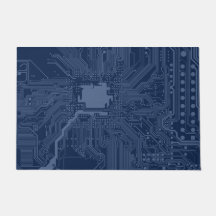 Padrão do circuito da placa-mãe do Geek azul