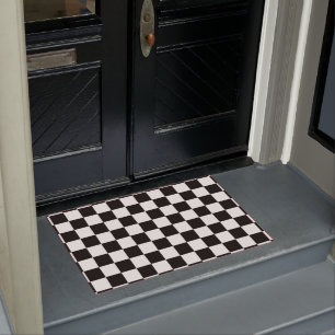 Tapete Padrão do quadro de verificação preto e branco