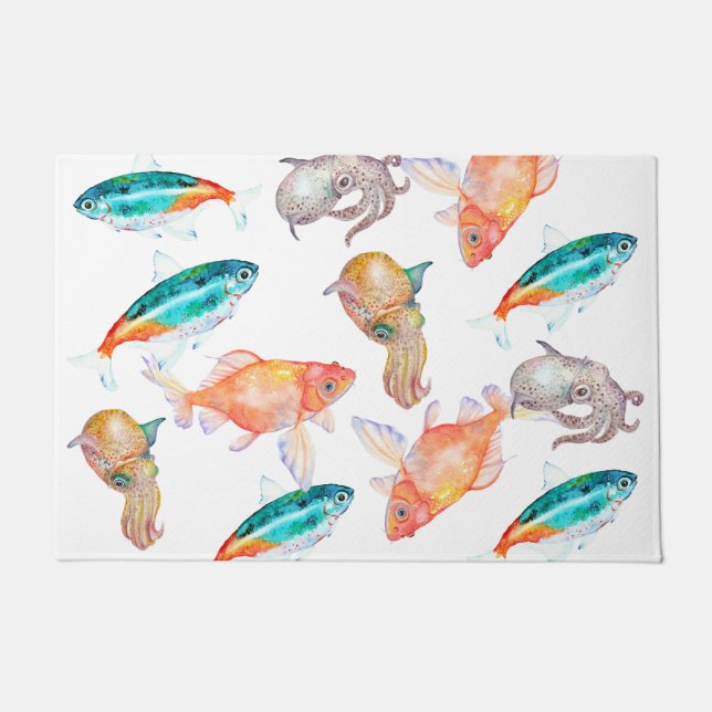 Tapete Padrão dos animais marinhos (Frente)