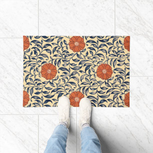 Tapete Padrão Floral de Peônia Chinesa Art Nouveau Antigo