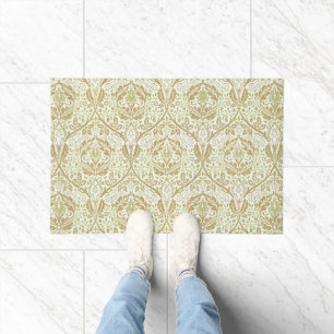 Tapete Padrão Floral Dourado Elegante