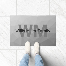 Tapete Padrão geométrico da malha das cinzas leves Monogr