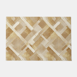 Tapete Padrão Geométrico Dourado Abstrato com Metalizado