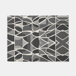 Tapete Padrão Geométrico na moda preto-branco