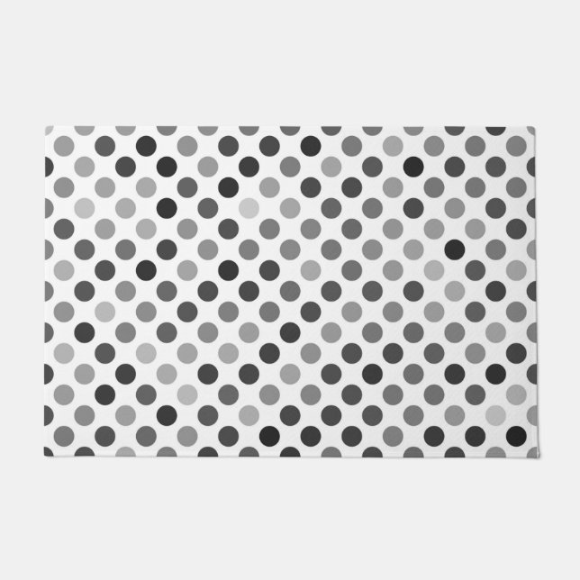 Tapete Padrão monocromático de Bolinhas (pontos pretos e  (Frente)