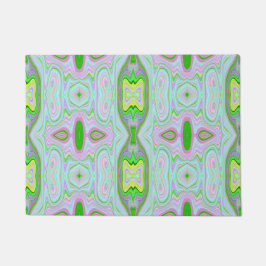 Tapete Padrão retroAbstrato cor-de-rosa, Verde limão e ág