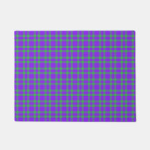 Padrão Xadrez Verde Roxo