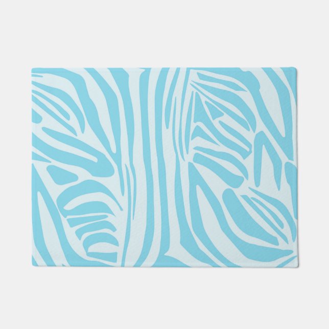 Tapete Padrão Zebra Azul (Frente)