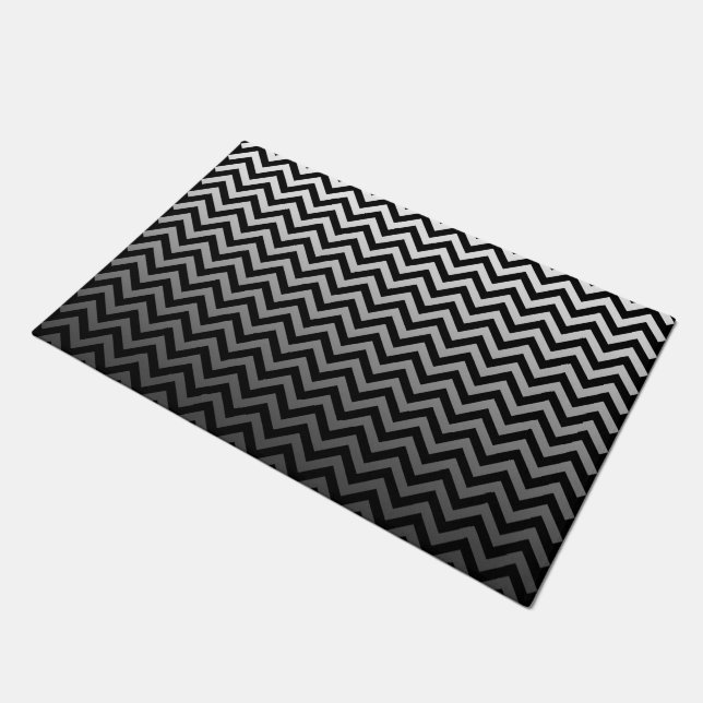 Tapete Padrão ZIGZAG - gradientes de cinza + seu backgr. (Inclinado)