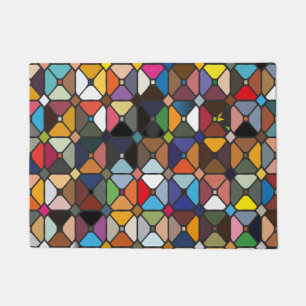 Tapete Padrões geométricos multicolores com formas de o