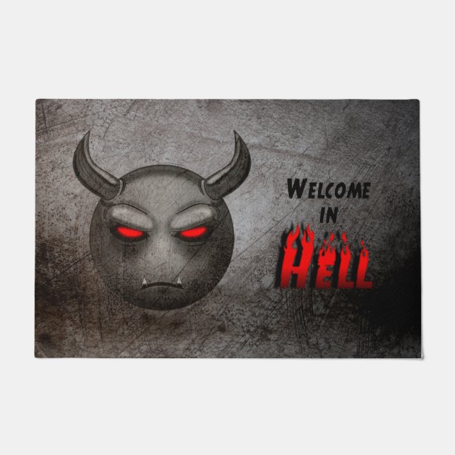 Tapete Paillasson Devilmoji Vintage (Frente)