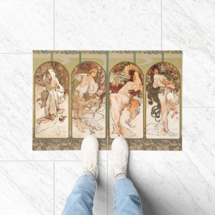 Tapete Painel Art Nouveau Alphonse Mucha Quatro Estações