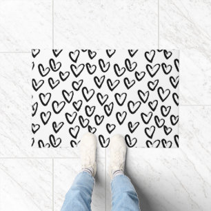 Tapete Paint Stroke Heart Pattern