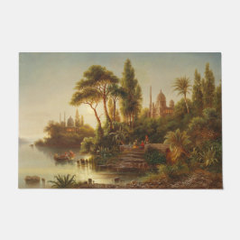 Tapete Paisagem Asiática na Luz da Noite (Arte Sunset)