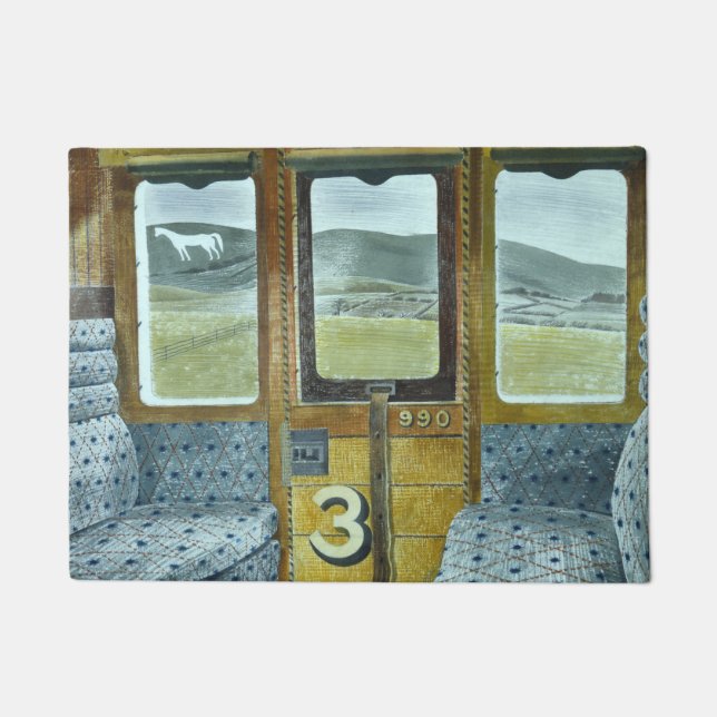 Tapete Paisagem do trem (por Eric Ravilious) (Frente)