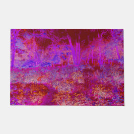 Tapete Paisagem Impressionista Vermelha e Magenta Trippy