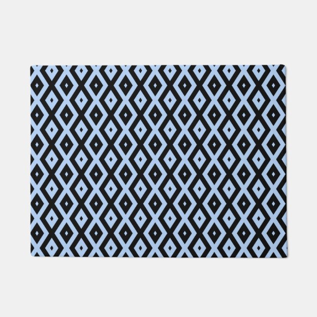 Tapete Pale blue and black diamond pattern (Frente)