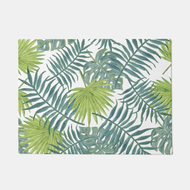 Tapete Palm Tree Fronds Pintando Havaiano (Frente)