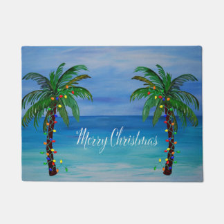 Tapete palmeiras de natal arte da casa costeira