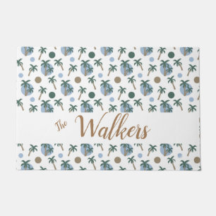 Tapete Palmeiras e pontos personalizados tropicais