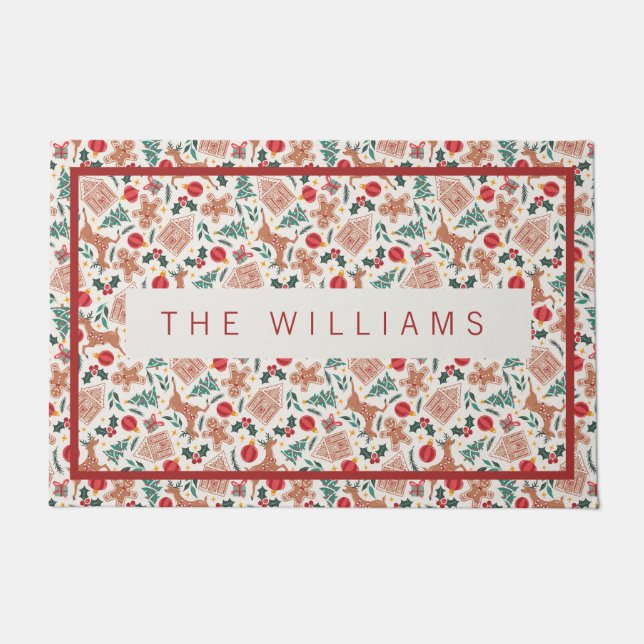 Tapete Pão de Natal, Reindeer e Árvore de Natal (Frente)