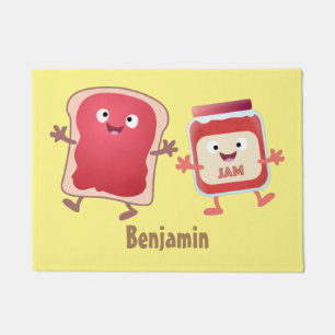 Tapete Pão engraçado e personagens de desenho animados de