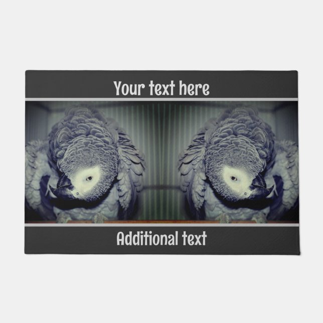 Tapete Papagaio-Cinza Africano-Cinto Personalizado (Frente)