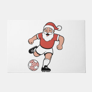 Tapete Papai Noel Jogando Futebol Natal Jogador Esporte