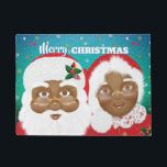 Tapete Papais noeis afro-americanos e Sra. Claus Christma<br><div class="desc">Papais noeis e Sra. Claus.</div>
