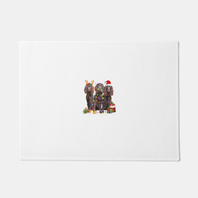Tapete Papais noeis Boykin Spaniel Dog Gorgeous Reindeer  (Frente)