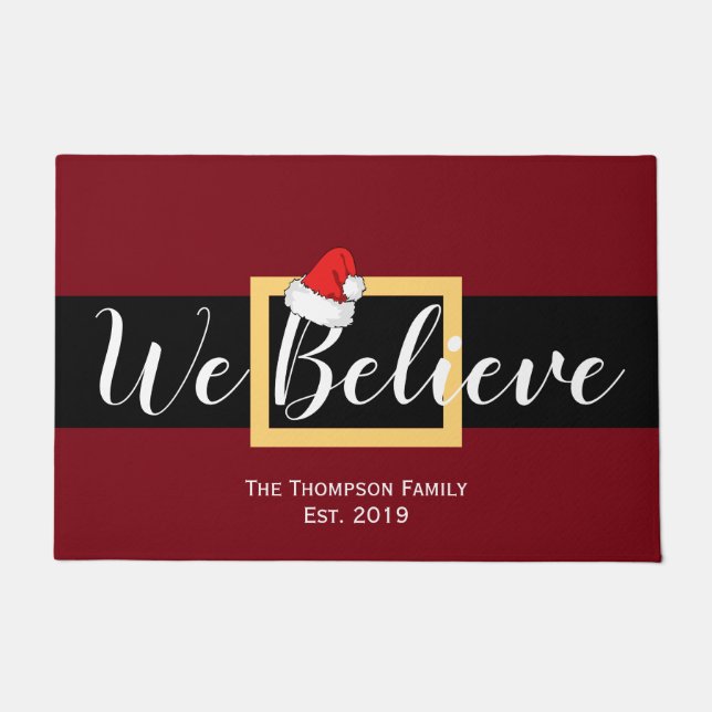 Tapete Papais noeis De Natal Acreditamos (Frente)