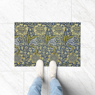 Tapete Papel de Parede Floral William Morris Kennet Azul