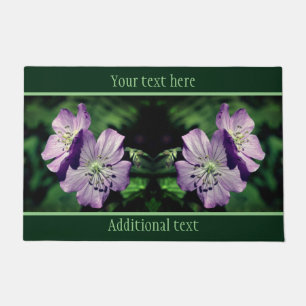 Tapete Par de Flor de Gerânio Roxo Personalizado