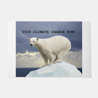 Tapete PÁRA A MUDANÇA CLIMÁTICA AGORA! Urso Polar