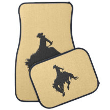 Cavalo Bucking do vaqueiro Dourado preto