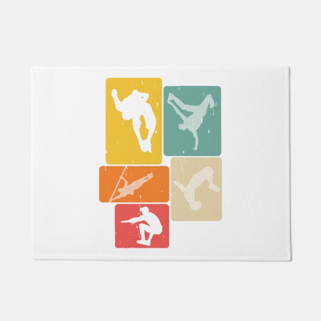 Tapete Parkour Freerunner Traceur Retro Freerunning (Frente)