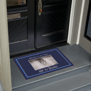 Tapete Páscoa Ele É Risen Doormat