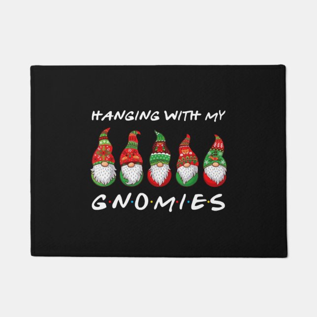 Tapete Passando Com O Meu Gnomos Gnomos, Amigo De Natal (Frente)