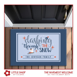 Tapete Passando pelo Natal do Monograma da Neve