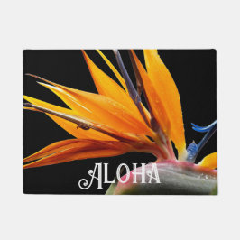 Tapete Pássaro Laranja da Planta do Paraíso Bloom Aloha