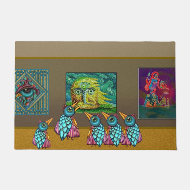 Tapete Pássaros na Galeria (Frente)